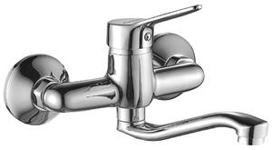 Kuchinox Tibi, baterie lavoar montată pe perete L-205, cromată, LAV-BQY_050D