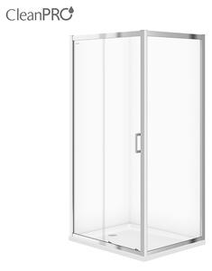 Cersanit Arteco, cabină de duș cu ușă glisantă 120 (uşă) x 90 (perete) x 190 cm, sticlă transparentă 5 mm, profil cromat, S157-012