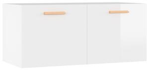 Dulap de perete, alb extralucios, 80x35x36,5 cm, lemn compozit