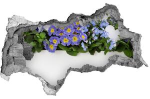 Autocolant autoadeziv gaură flori albastre