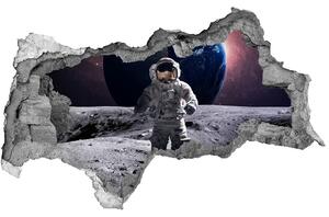 Autocolant 3D gaura cu priveliște Astronaut