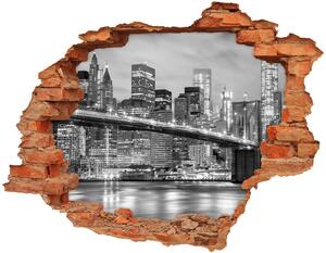 Autocolant un zid spart cu priveliște Manhattan New York City