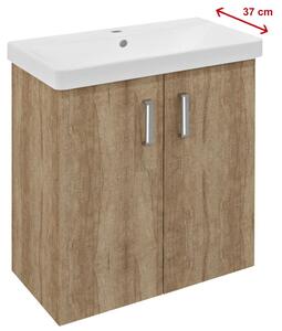 Sapho Sapho, dulap pentru lavoar THEIA 66,3x70x35cm, 2x usi, stejar Alabama, TH072-2222