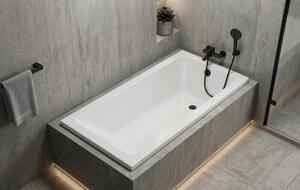 Erga Pureline-S, cadă de baie 1400x700x400 mm fără picioare, alb lucios, ERG-V07-PURELINE-S-140x070-WH