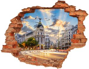 Autocolant 3D gaura cu priveliște Madrid, Spania
