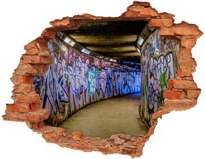 Autocolant de perete gaură 3D Graffiti în metrou