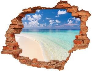 Autocolant 3D gaura cu priveliște Plajă în Maldive
