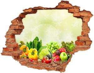 Autocolant un zid spart cu priveliște legume