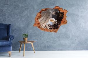 Fototapet 3D gaură în perete Cafeaua de dimineață