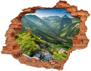 Autocolant un zid spart cu priveliște Zori în munții Tatra