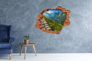 Fototapet 3D gaură în perete Cale în Munții Tatra