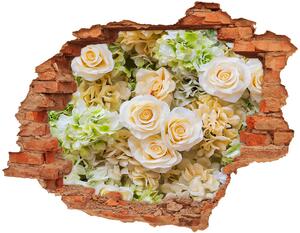 Autocolant de perete gaură 3D Trandafiri