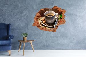Autocolant gaură 3D ceașcă de cafea