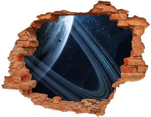 Autocolant un zid spart cu priveliște Planetă