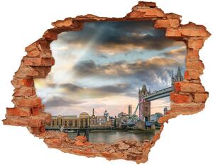 Autocolant de perete gaură 3D Tower Bridge din Londra