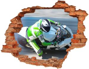 Autocolant un zid spart cu priveliște cursă de motociclete