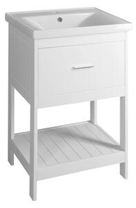 Aqualine Sapho, dulap de lavoar ETIDE 51,5x86x44 cm, alb mat, ET515
