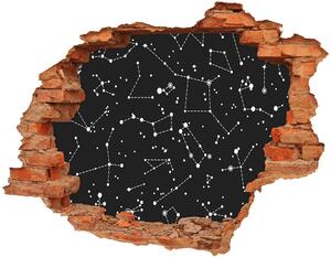 Fototapet un zid spart cu priveliște Constelaţie