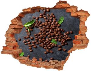 Fototapet un zid spart cu priveliște Boabe de cafea