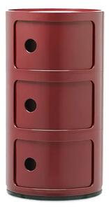Componibili 3 Masă Laterală Burgundy - Kartell