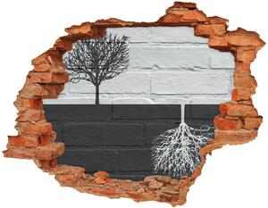 Autocolant autoadeziv gaură Copacii de pe perete