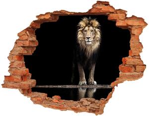 Autocolant gaură 3D Portret de un leu