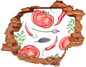 Autocolant autoadeziv gaură Tomate și condimente