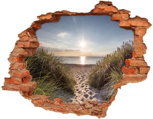 Fototapet 3D gaură în perete dune de coastă