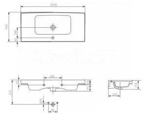 Cersanit - SET B106 dulap Crea + chiuveta Crea 100, Alb, S801-280
