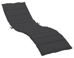 Pernă de șezlong, negru, 200x70x3 cm, textil oxford