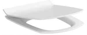 Cersanit Carina, scaun WC antibacterian duroplast cu inchidere lenta, alb, K98-0135