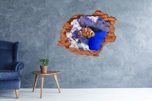 Autocolant un zid spart cu priveliște Clown recif de corali