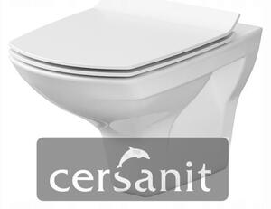 Cersanit Carina, scaun WC antibacterian duroplast cu inchidere lenta, alb, K98-0135