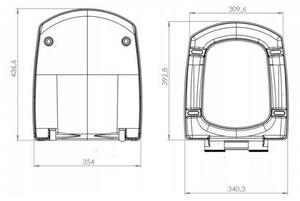 Scaun WC Cersanit Carina cu cadere lenta, alb, K98-0069