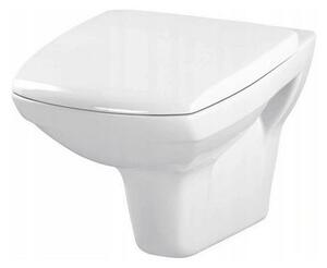 Scaun WC Cersanit Carina cu cadere lenta, alb, K98-0069
