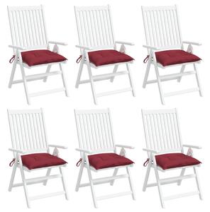 Perne de scaun, 6 buc., roșu vin, 50x50x7 cm, textil oxford