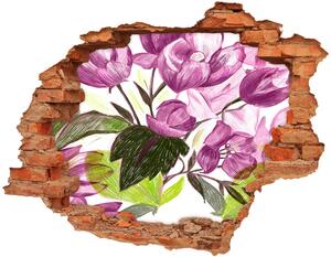 Autocolant un zid spart cu priveliște model floral