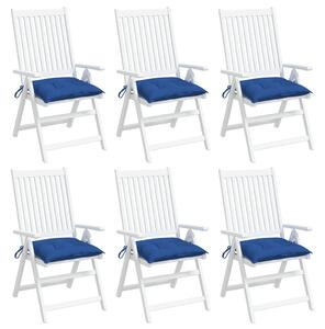 Perne de scaun, 6 buc., albastru, 50x50x7 cm, textil oxford