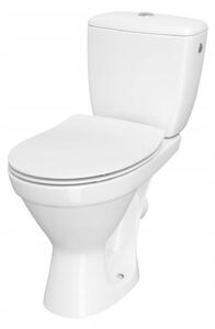 Cersanit Cersania SimpleOn 010 - WC combi 3/6l + Scaun subțire cu închidere lentă din duroplast, deșeuri orizontale, alb, K11-2338