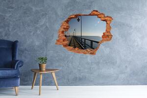 Autocolant 3D gaura cu priveliște Pier în Gdynia