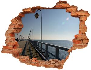 Autocolant 3D gaura cu priveliște Pier în Gdynia