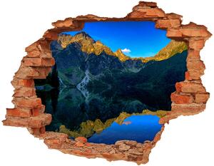 Fototapet 3D gaură în perete cărămidă Tatry