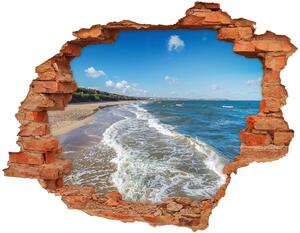 Fototapet un zid spart cu priveliște Marea Baltica