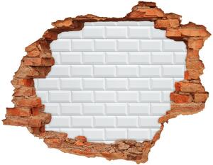Autocolant autoadeziv gaură Un perete deteriorat cu plăci albe