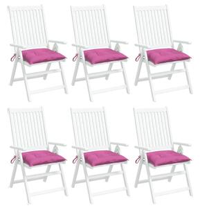 Perne de scaun, 6 buc., roz, 50x50x7 cm, textil oxford