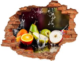 Autocolant un zid spart cu priveliște Fructele si apa