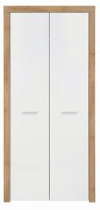 Dulap alb din lemn Balder, 90X51.5X192 CM