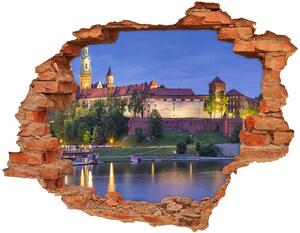 Autocolant 3D gaura cu priveliște Cracovia, Polonia