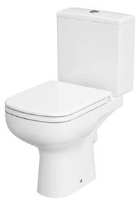 Cersanit COLOR - WC combinat + scaun soft close, pile orizontal, alb, K103-027