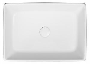 Cersanit City, chiuveta blat 50 x 35 cm cu dop ceramic, alb, K35-048